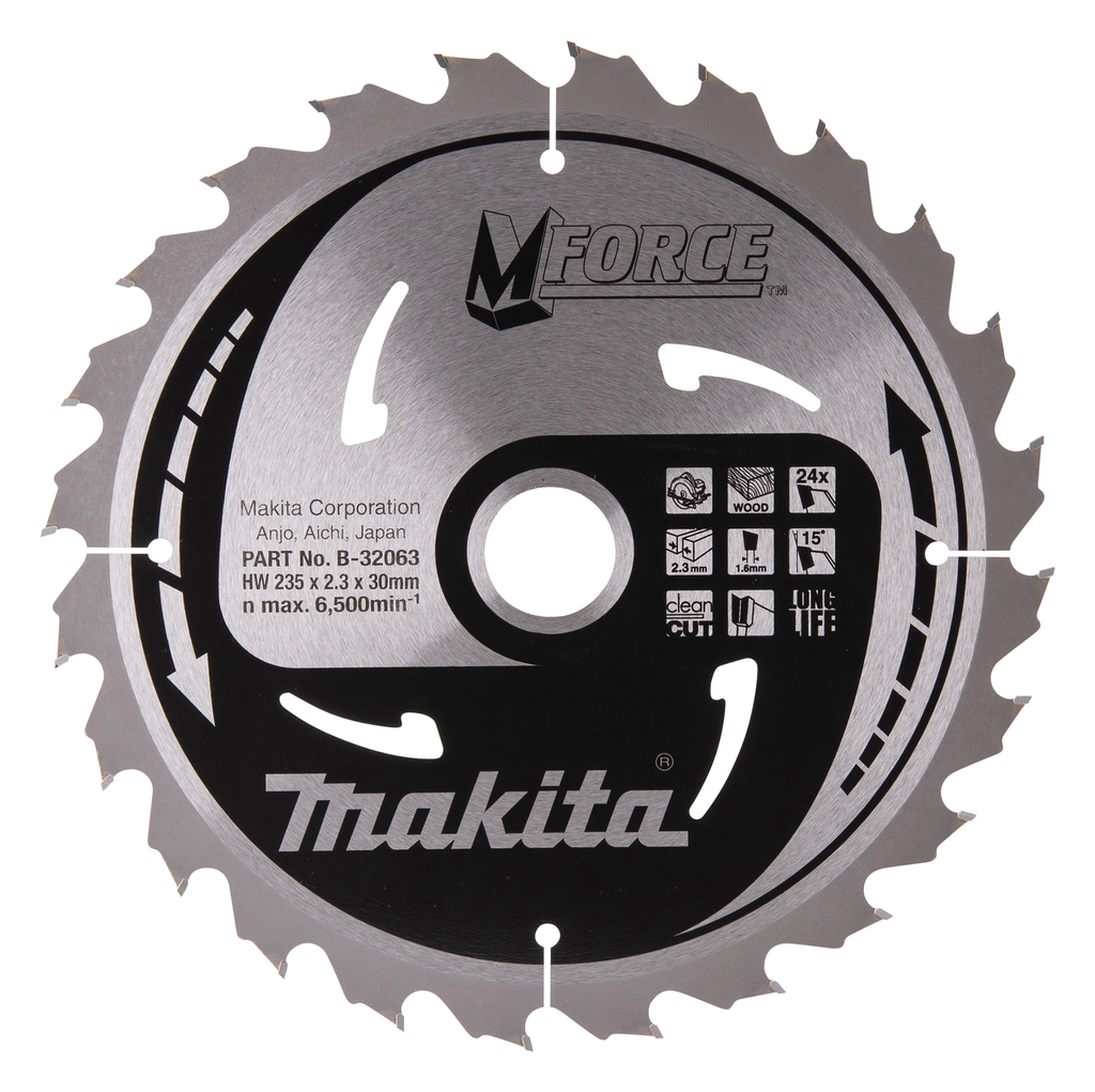 B-32063_C1C0.jpg T.C.T. saw blade 235x30 24 t. - imagine 1