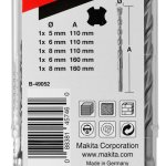 Makita Set 5 Burghie V-Plus 2 Taisuri 5-8 - B-49052