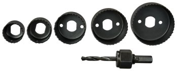 SET 5 CAROTE + ADAPTOR LEMN/GIPS 32-64MM - imagine 1
