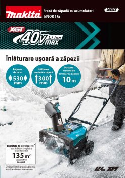 SN001GZ Masina de curatat zapada Makita XGT 40V - imagine 2