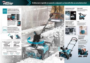 SN001GZ Masina de curatat zapada Makita XGT 40V - imagine 3