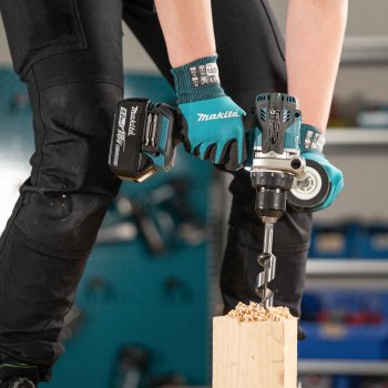 Masina de gaurit si insurubat cu percutie Makita DHP492RTJ 18V, 141 Nm, 2x5.0Ah, brushless, in MAKPAC - imagine 3