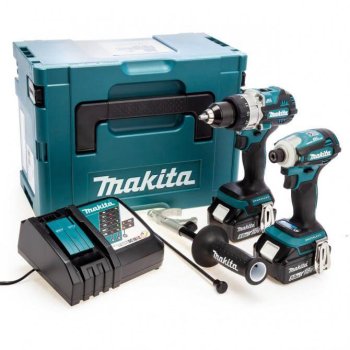 Set scule Makita DLX2528TJ 18V, DHP489 + DTD173, 2x5.0Ah, brushless, in MAKPAC