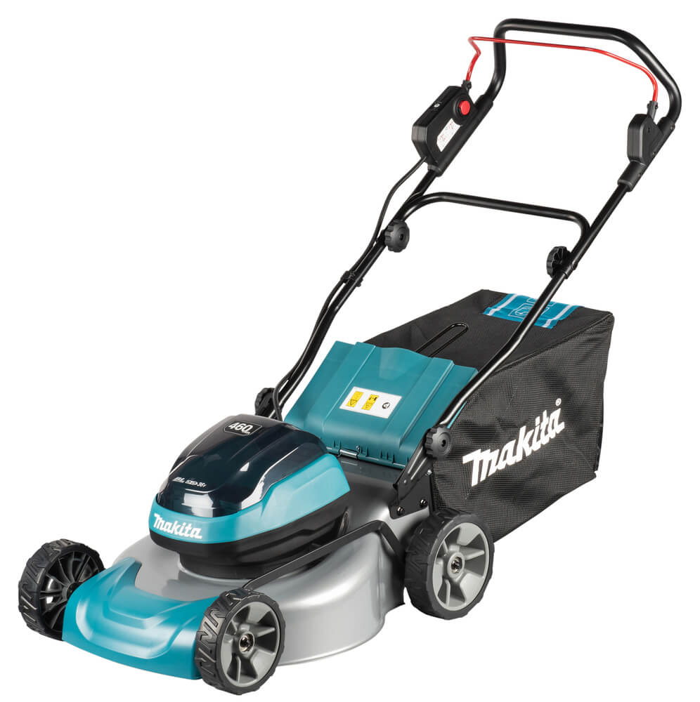 Masina de tuns gazon Makita DLM466Z Masina de tuns gazon Makita DLM466Z 2x18V, 46 cm, brushless, livrata fara acumulatori - imagine 1